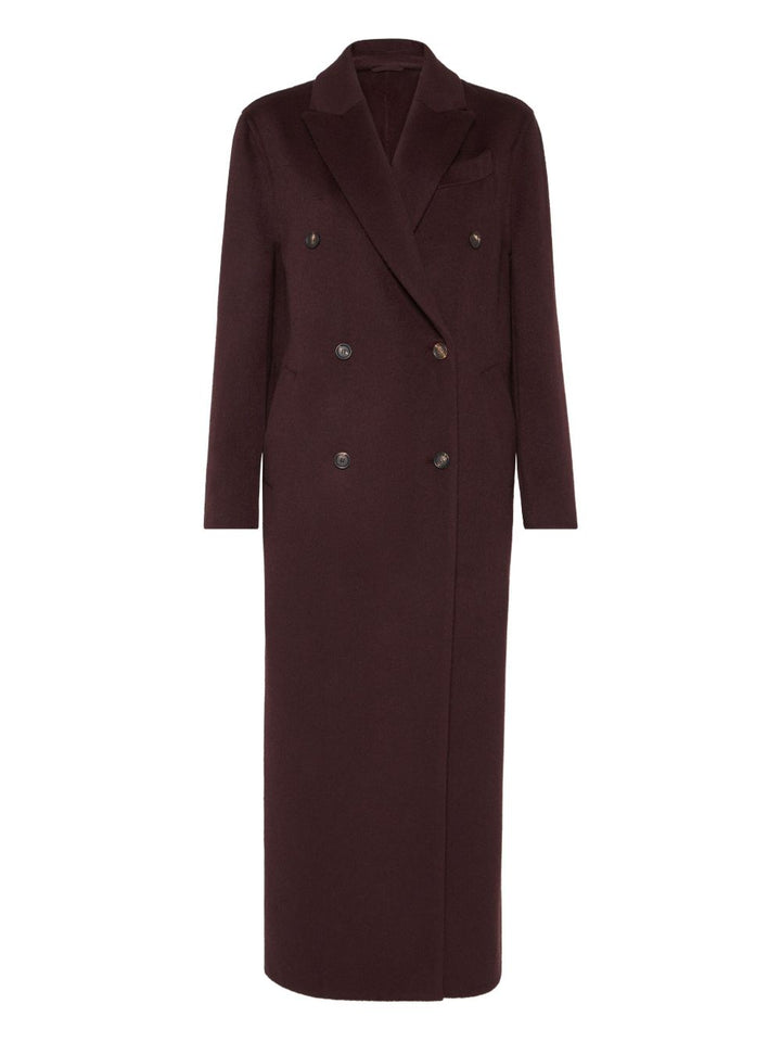 Brunello Cucinelli Coats Bordeaux
