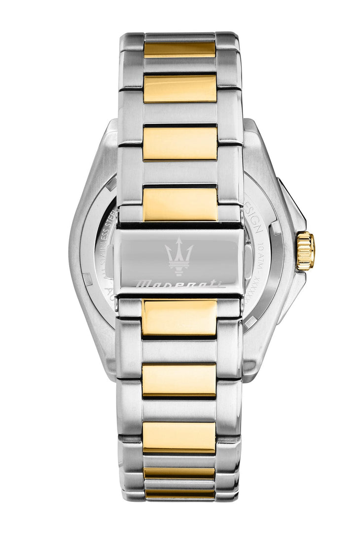 Watch Maserati Velocita 41mm Automatic Black Dial Two Tone Stainless Steel Strap Watch Brand