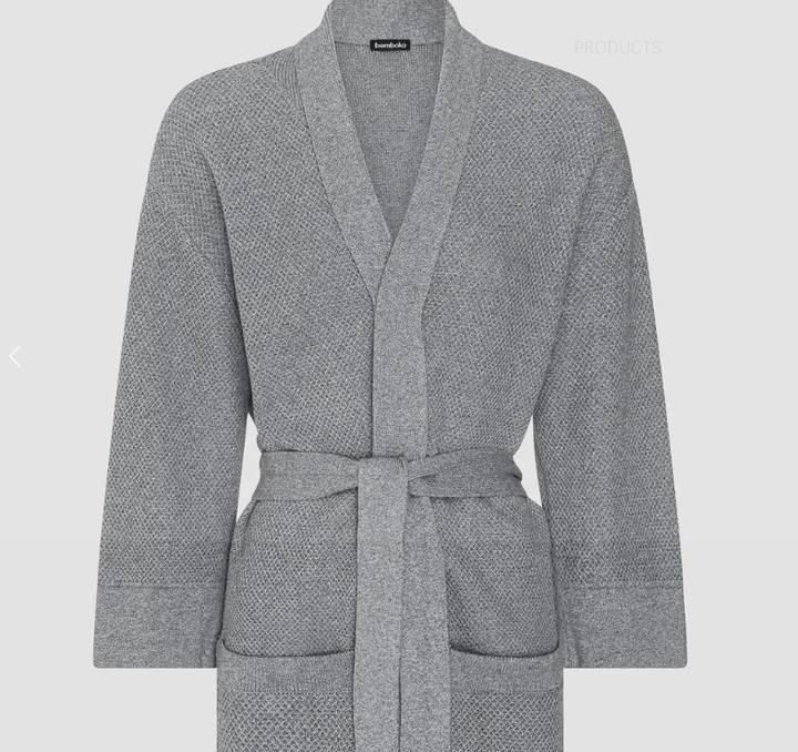 Bathrobes (S/M) H125cm / Marl Dove Bemboka Pure Cotton Knitted Bathrobes Brand