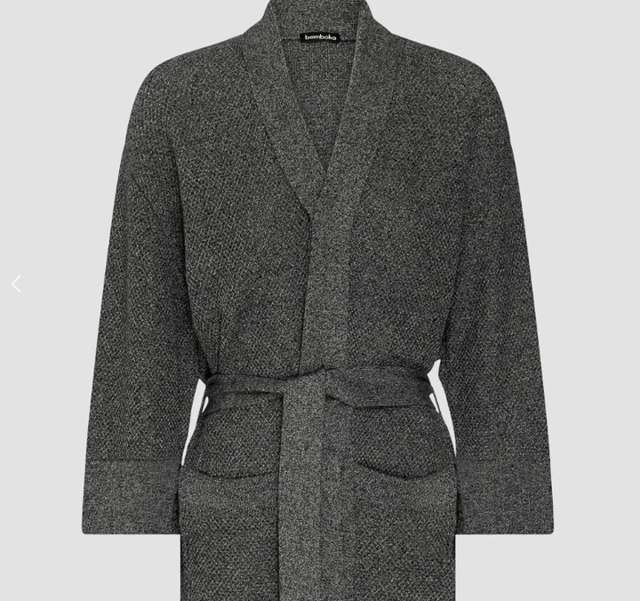 Bathrobes (S/M) H125cm / Gray Bemboka Pure Cotton Knitted Bathrobes Brand