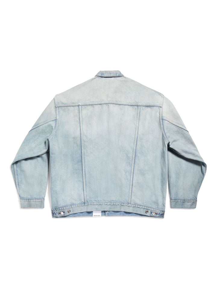 Balenciaga Jackets 1 Balenciaga Denim jacket with flap pockets and drop shoulder Balenciaga Denim jacket with flap pockets and drop shoulder Brand