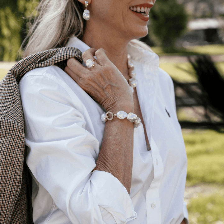 Ikecho Pearl Bracelets Pebble Bracelet Pebble Bracelet Brand