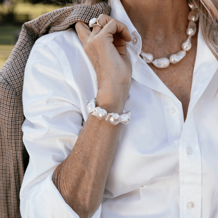 Ikecho Pearl Bracelets Pebble Bracelet Pebble Bracelet Brand