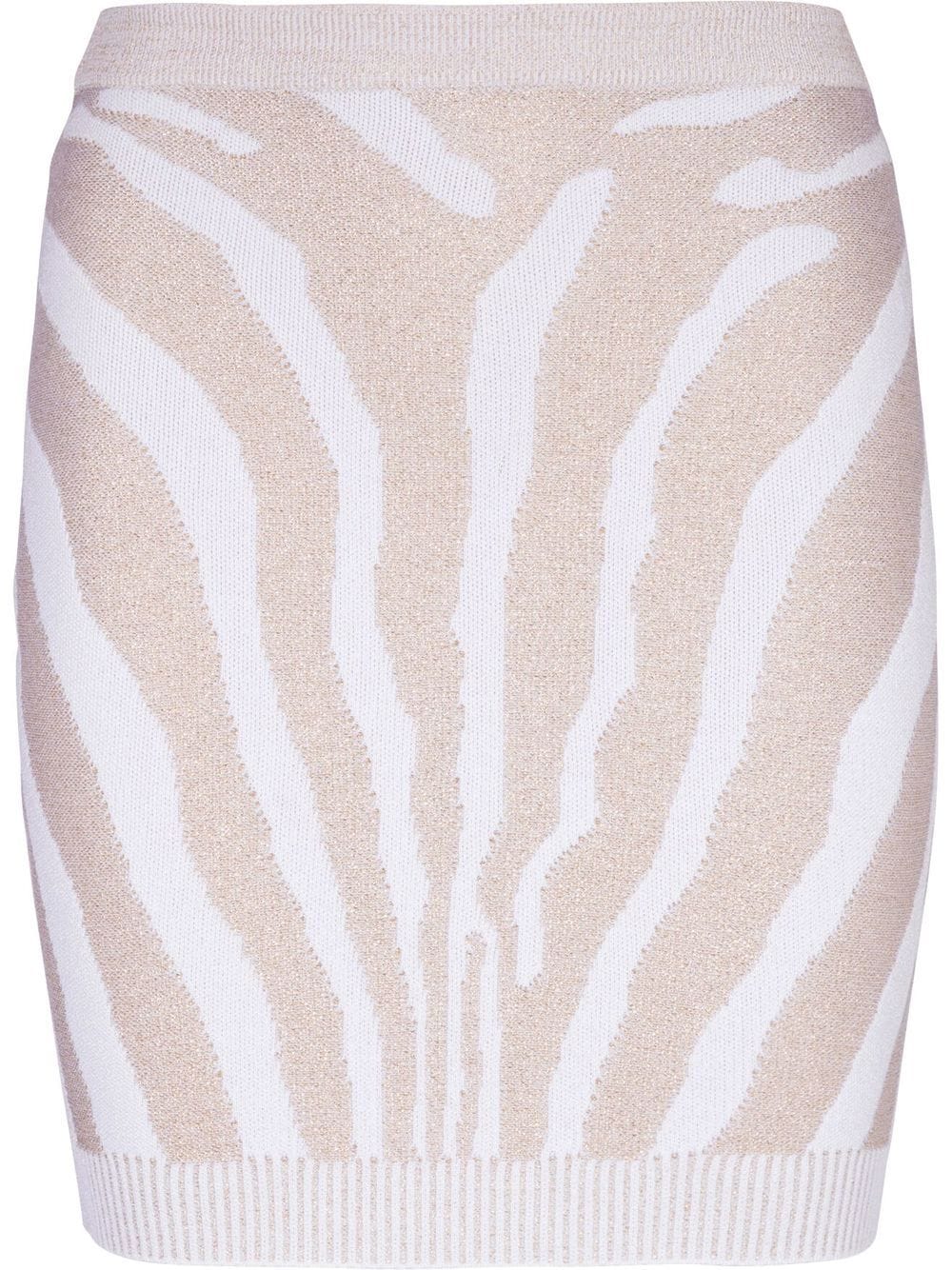 Balmain Skirts Balmain Zebra Print Skirt Balmain Zebra Print Mini Skirt Beige/White Brand