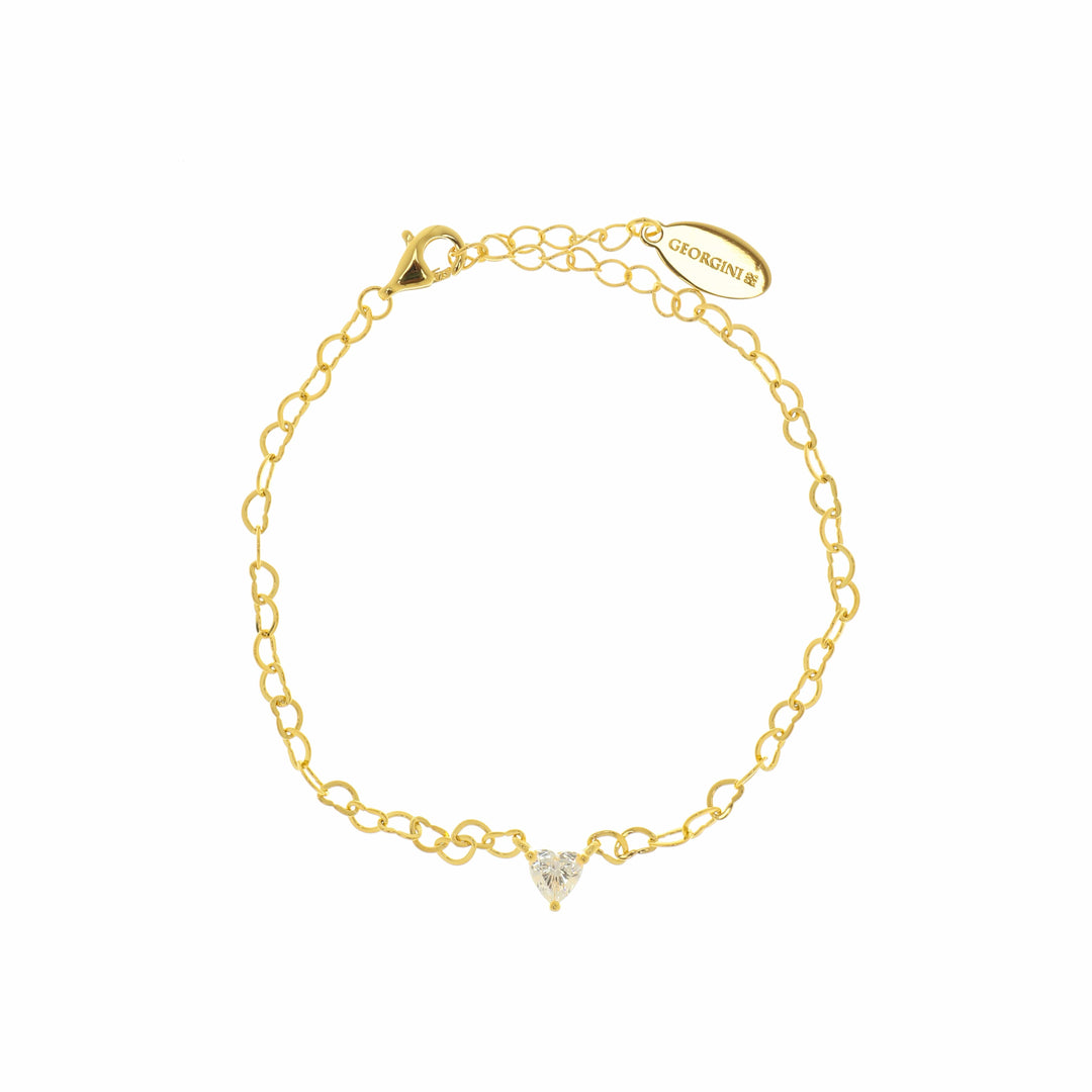 Georgini Bracelet Georgini Sweetheart Heart Chain Bracelet Gold Brand