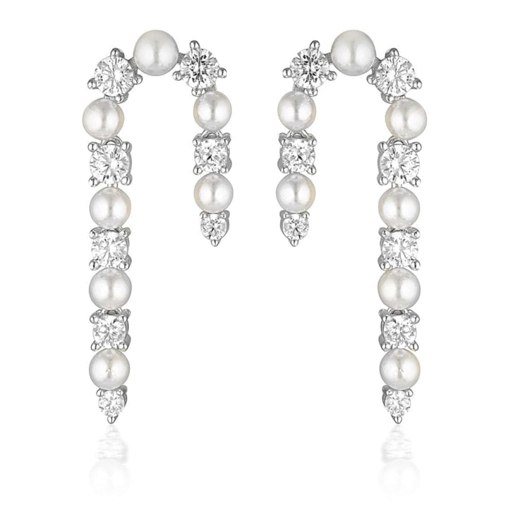 Georgini Earring Georgini Noel Nights Candy Cane Earrings Silver Brand