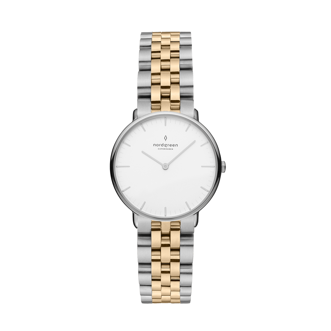 Nordgreen Watch Nordgreen Native 28mm Women's Two Tone Bracelet Designer Dress Watch Brand
