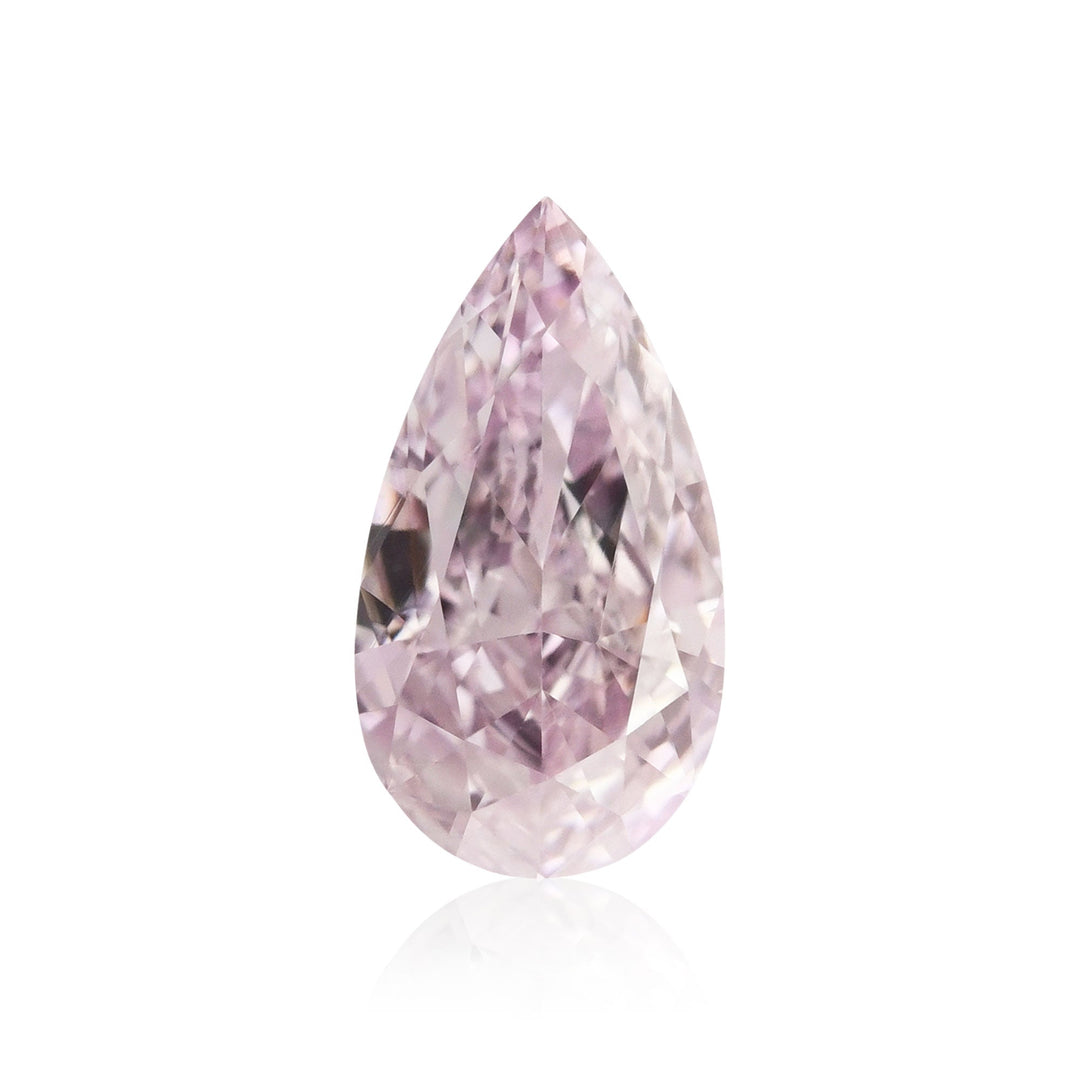 0.46 Carat Fancy Light Purplish Pink Pear Diamond VS2 GIA