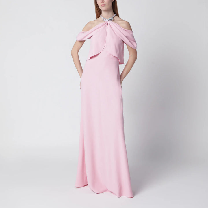 Alberta Ferretti - Long pink off-shoulder dress