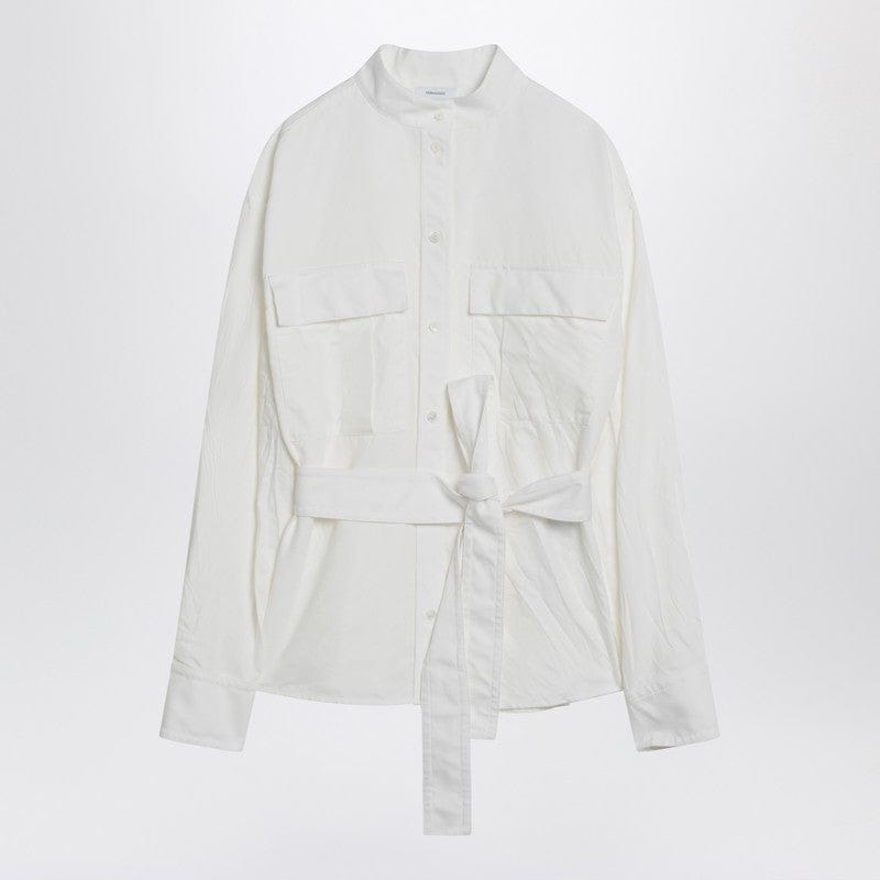 Shirts & Tops Ferragamo - White belted shirt in cotton blend - 42 IT Brand