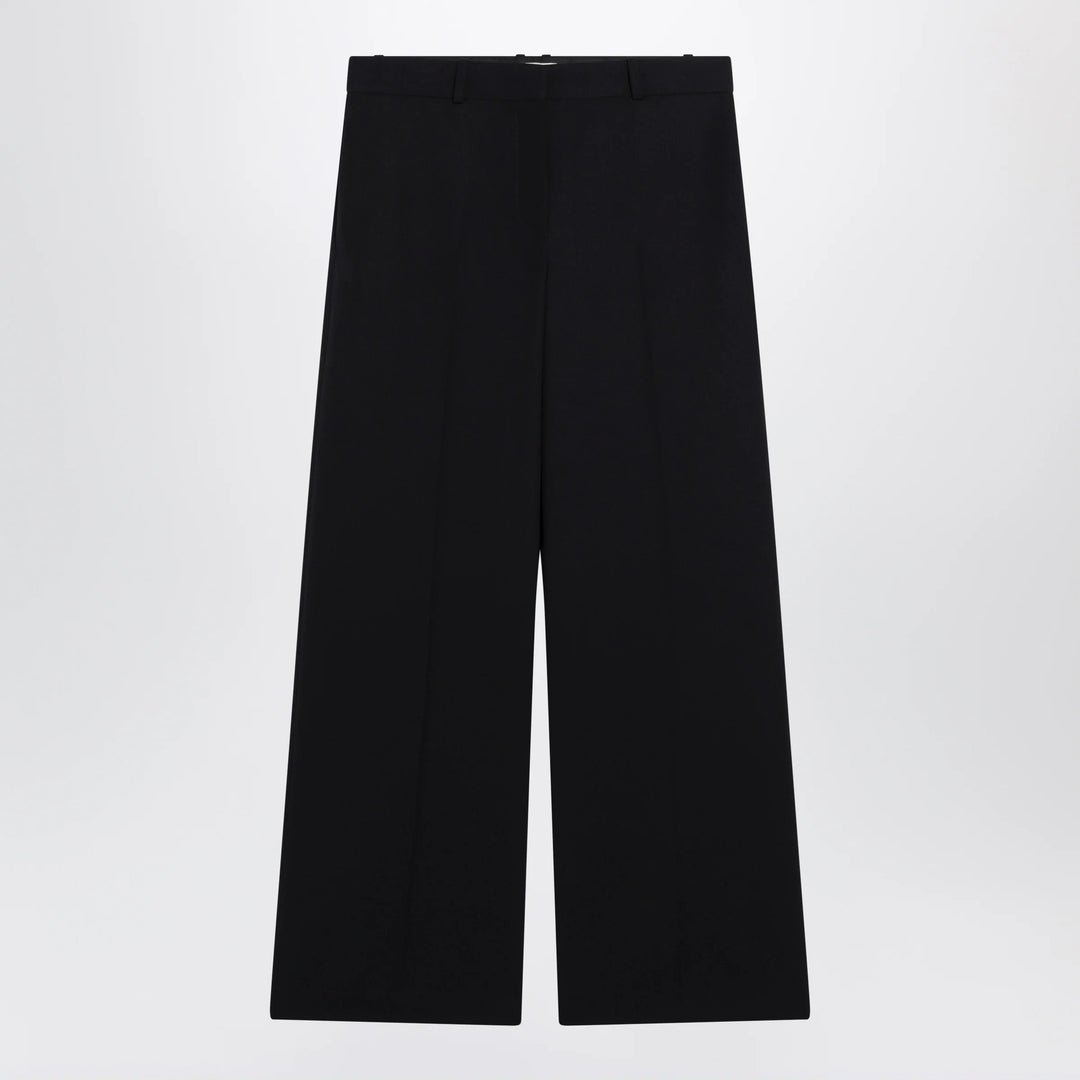 The Row - Straight-leg low-rise wool gabardine pants in dark navy