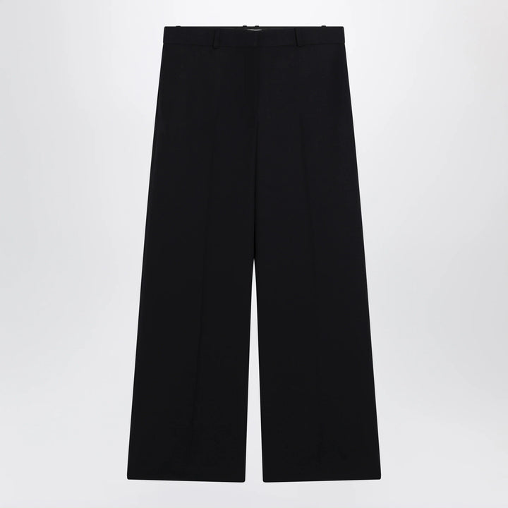 The Row - Straight-leg low-rise wool gabardine pants in dark navy