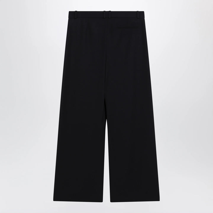 The Row - Straight-leg low-rise wool gabardine pants in dark navy