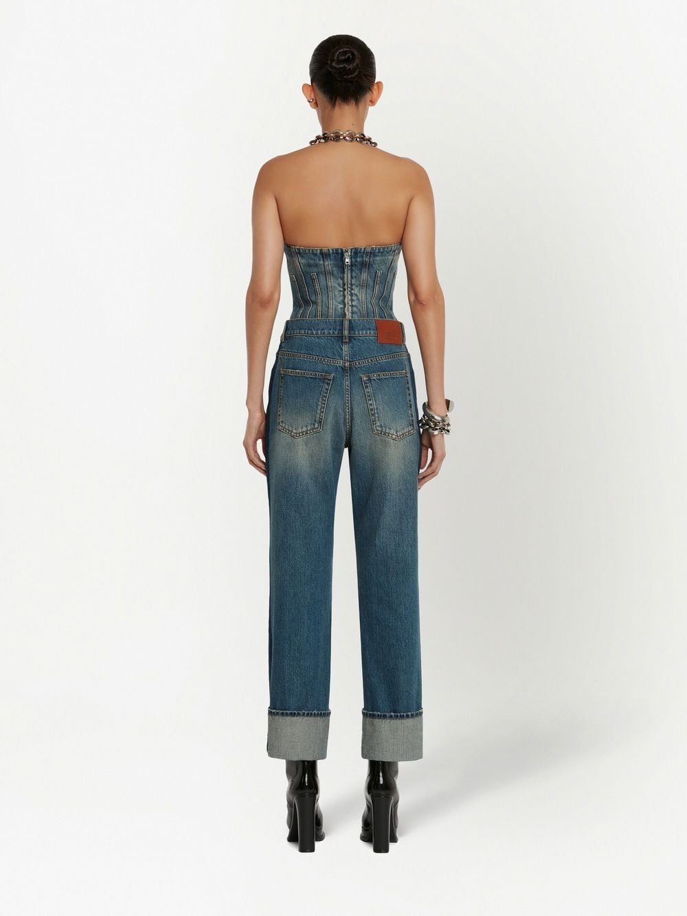 Alexander McQueen turn-up Hem straight-leg Jeans