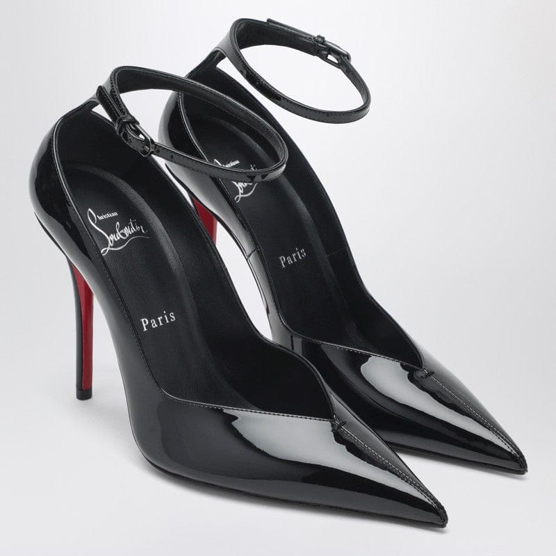 Shoes Christian Louboutin - Black patent leather Erozee pumps with ankle strap - 37,5 IT Brand