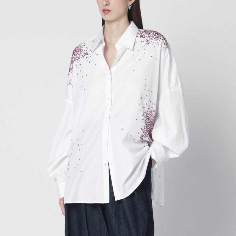 Shirts & Tops Dries Van Noten - White oversized shirt with Firework embroidery - M Brand