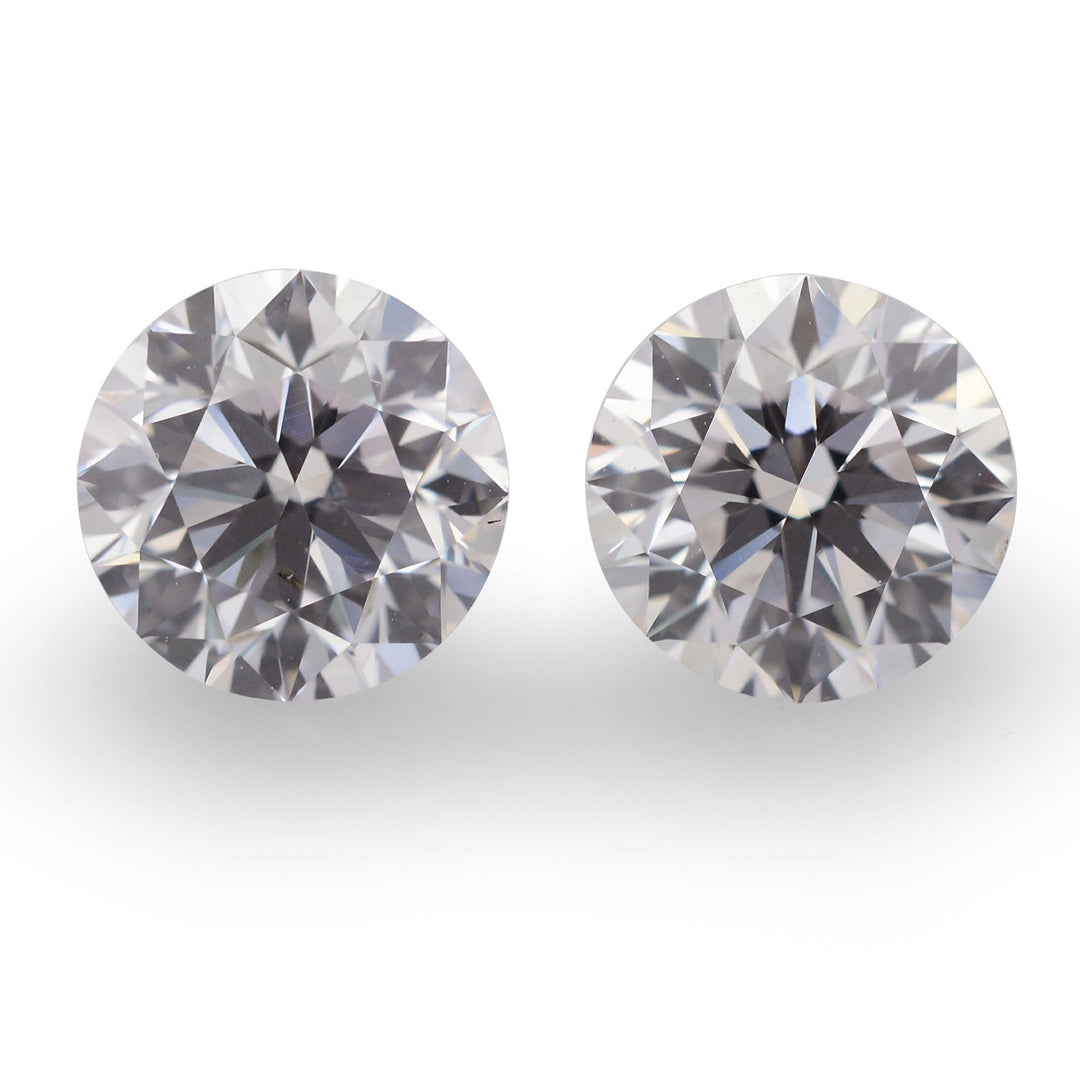 1.80 Carat Faint Pink Round Brilliant Diamonds SI2
