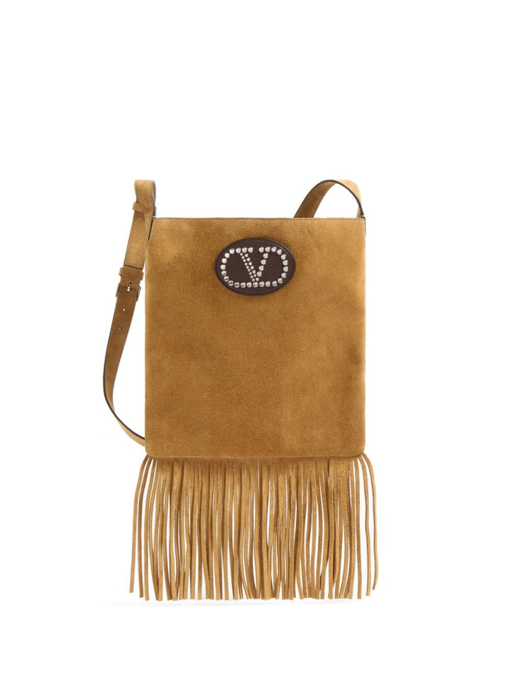 Valentino Garavani Nellcote Suede Leather Shoulder Bag