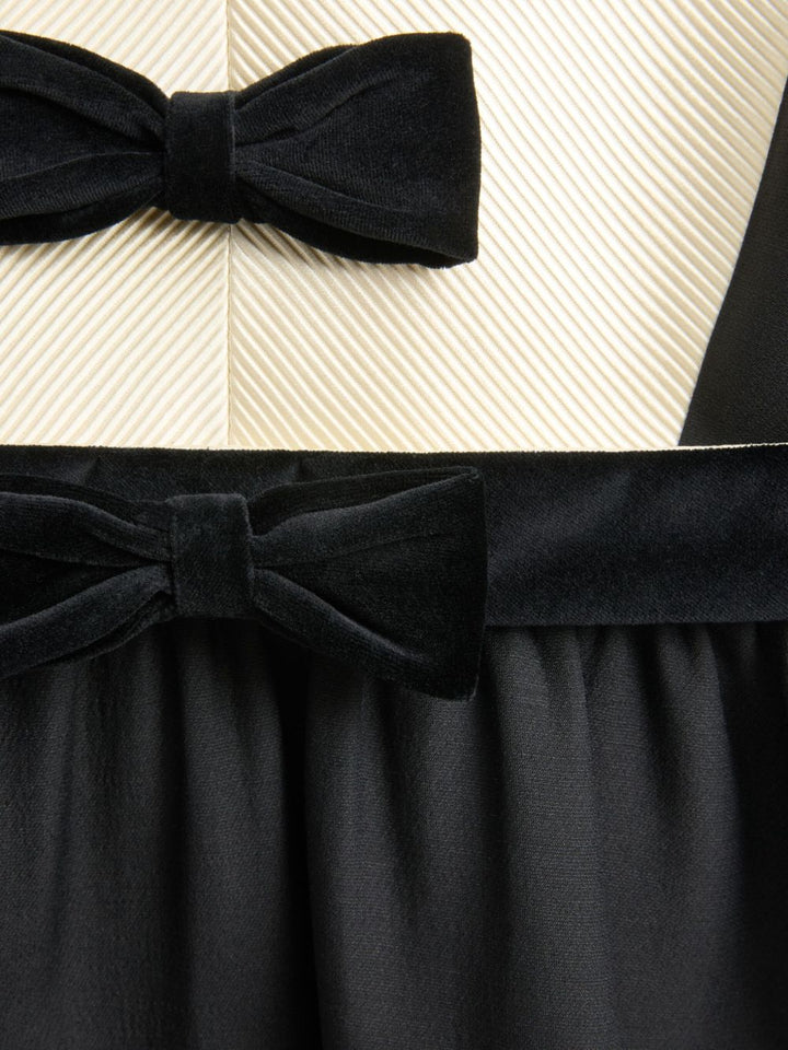 Valentino Crepe Couture Short Dress With Bows