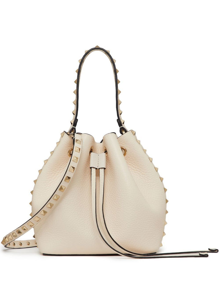 Valentino Garavani Rockstud Bucket Bag In Grainy Calfskin