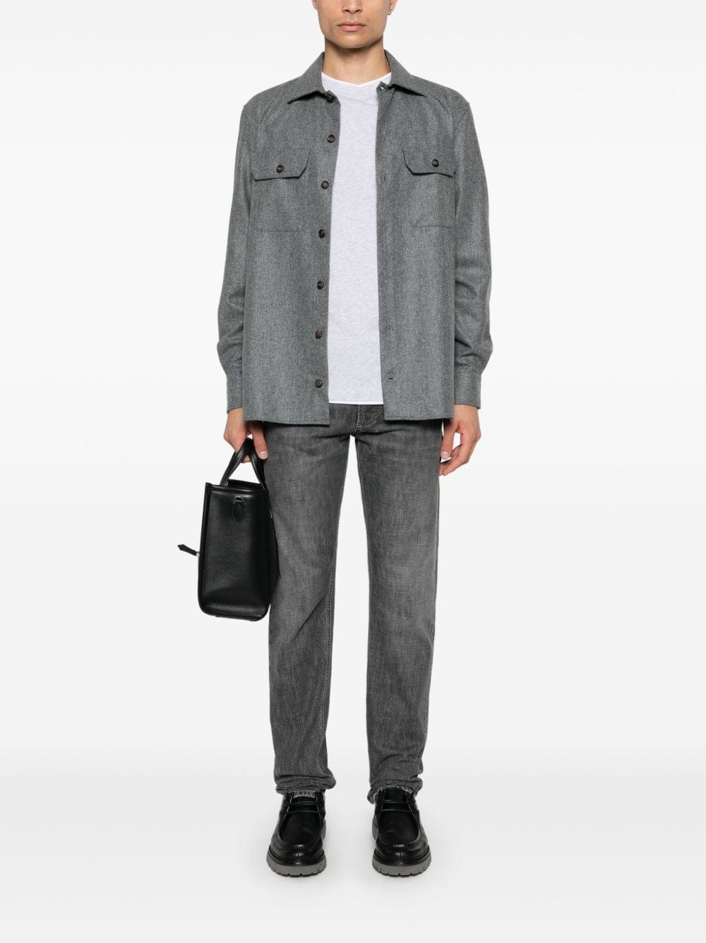 Shirts Brunello Cucinelli Shirts Grey Brand