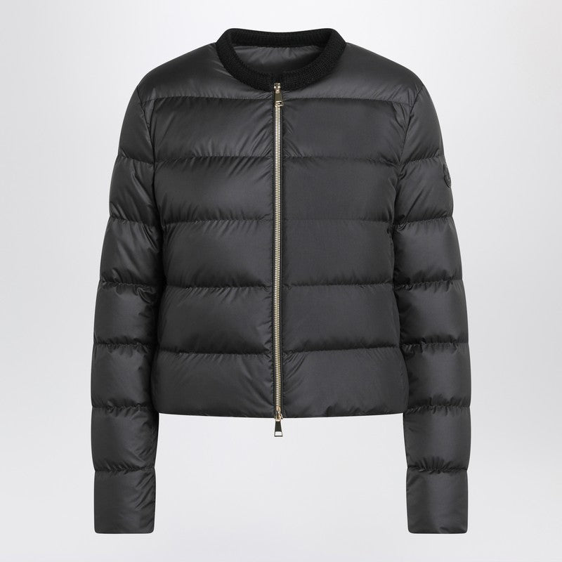 Moncler Black short zip-up puffer jacket