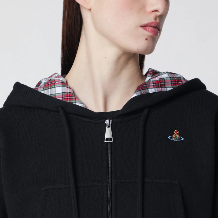 Vivienne Westwood - Black cropped sweatshirt with Orb logo