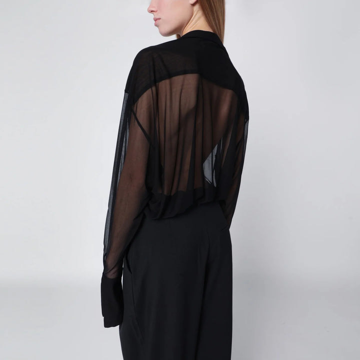 Francesco Murano - Semi-transparent black blouse
