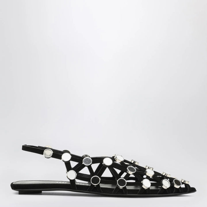 The Attico - Black Grid ballerina