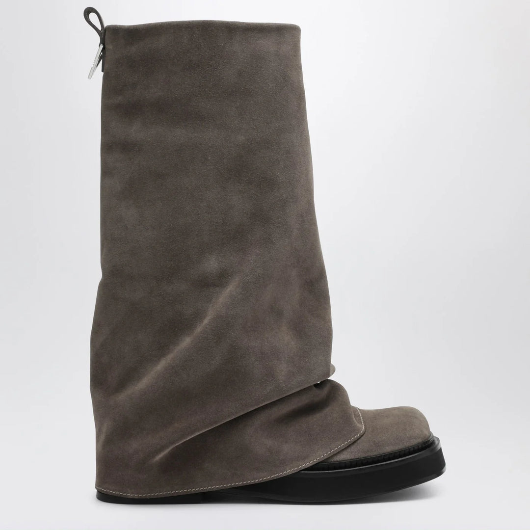 The Attico - Robin taupe suede Combat boots