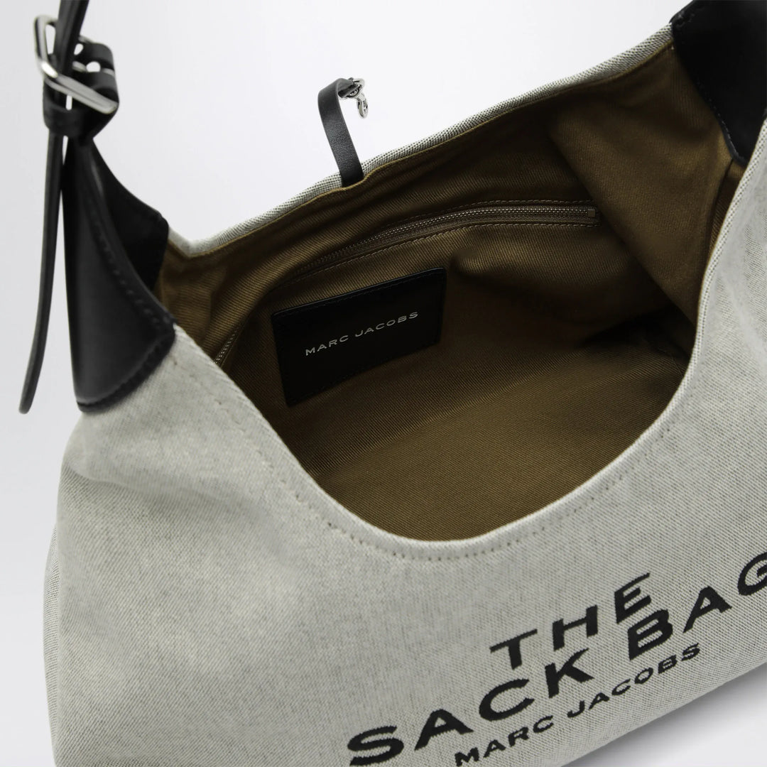 Marc Jacobs - Sack Bag bucket bag in canvas and leather ivory/black