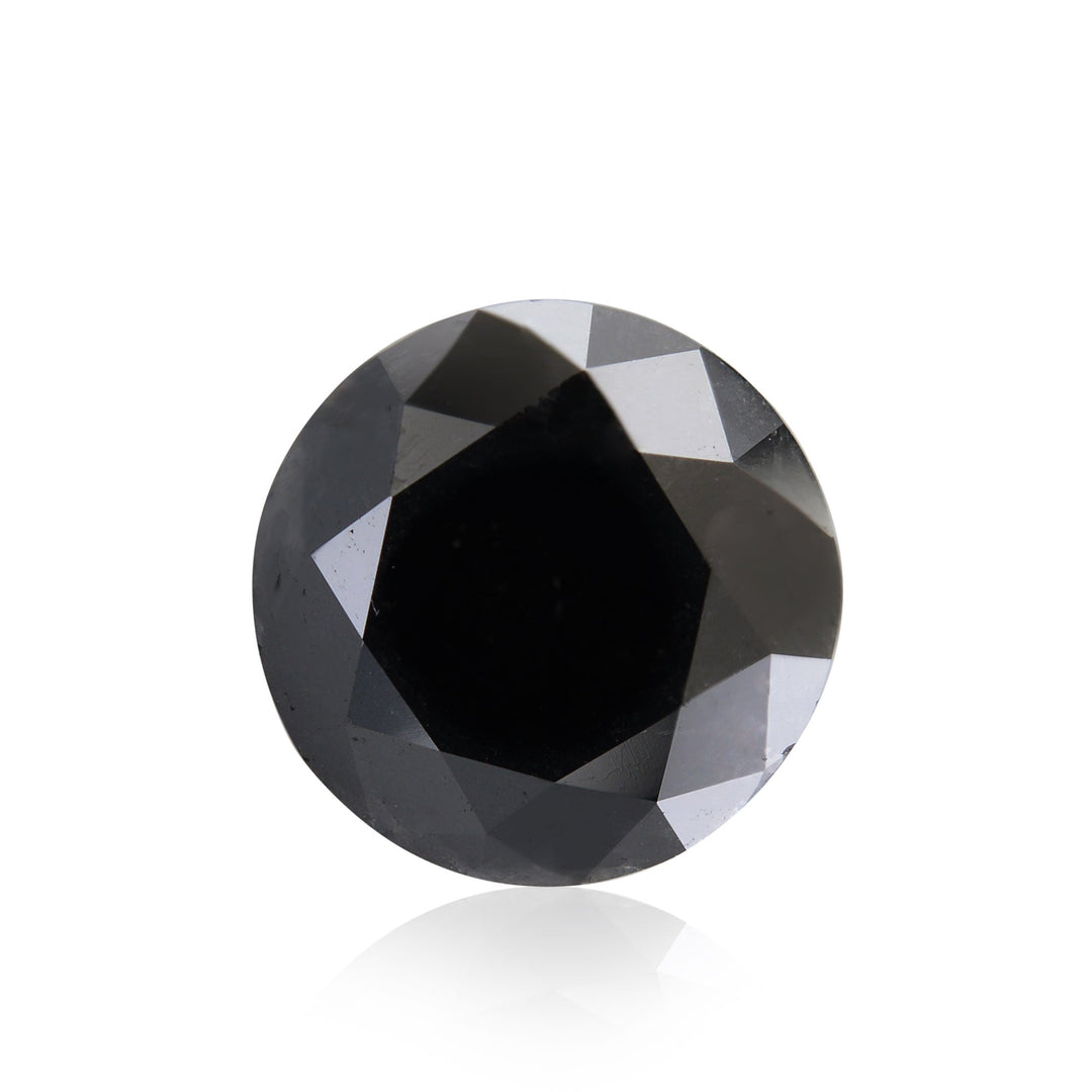 6.02 Carat Fancy Black Round Brilliant Diamond  GIA