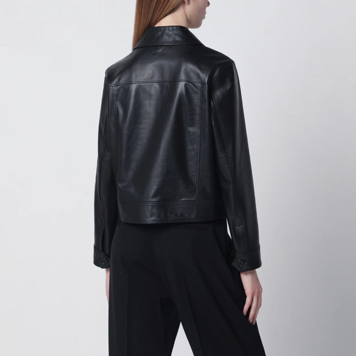 Salvatore Santoro - Black cropped leather jacket