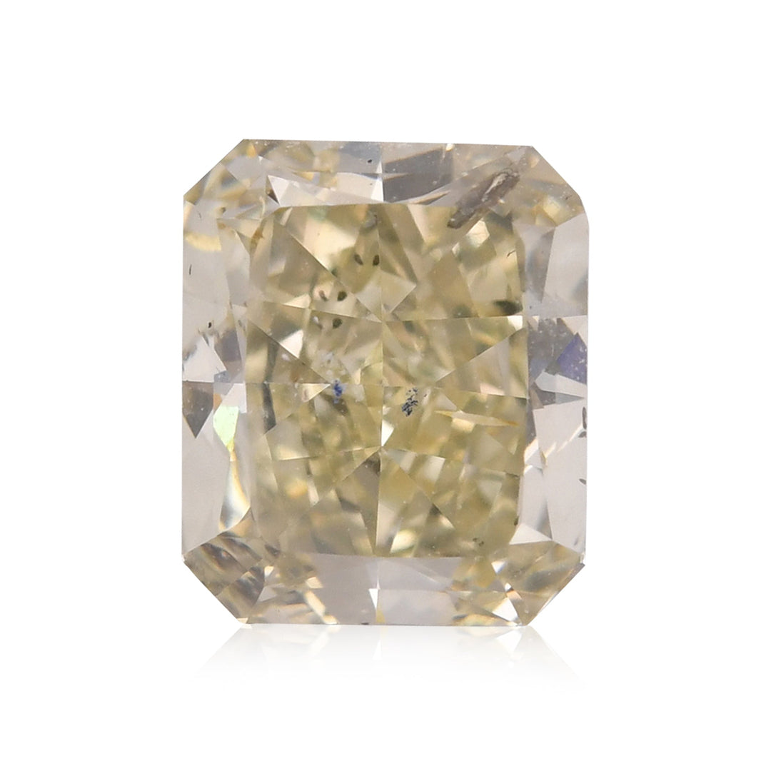 1.44 Carat Fancy Brownish Greenish Yellow Radiant Diamond I1 GIA
