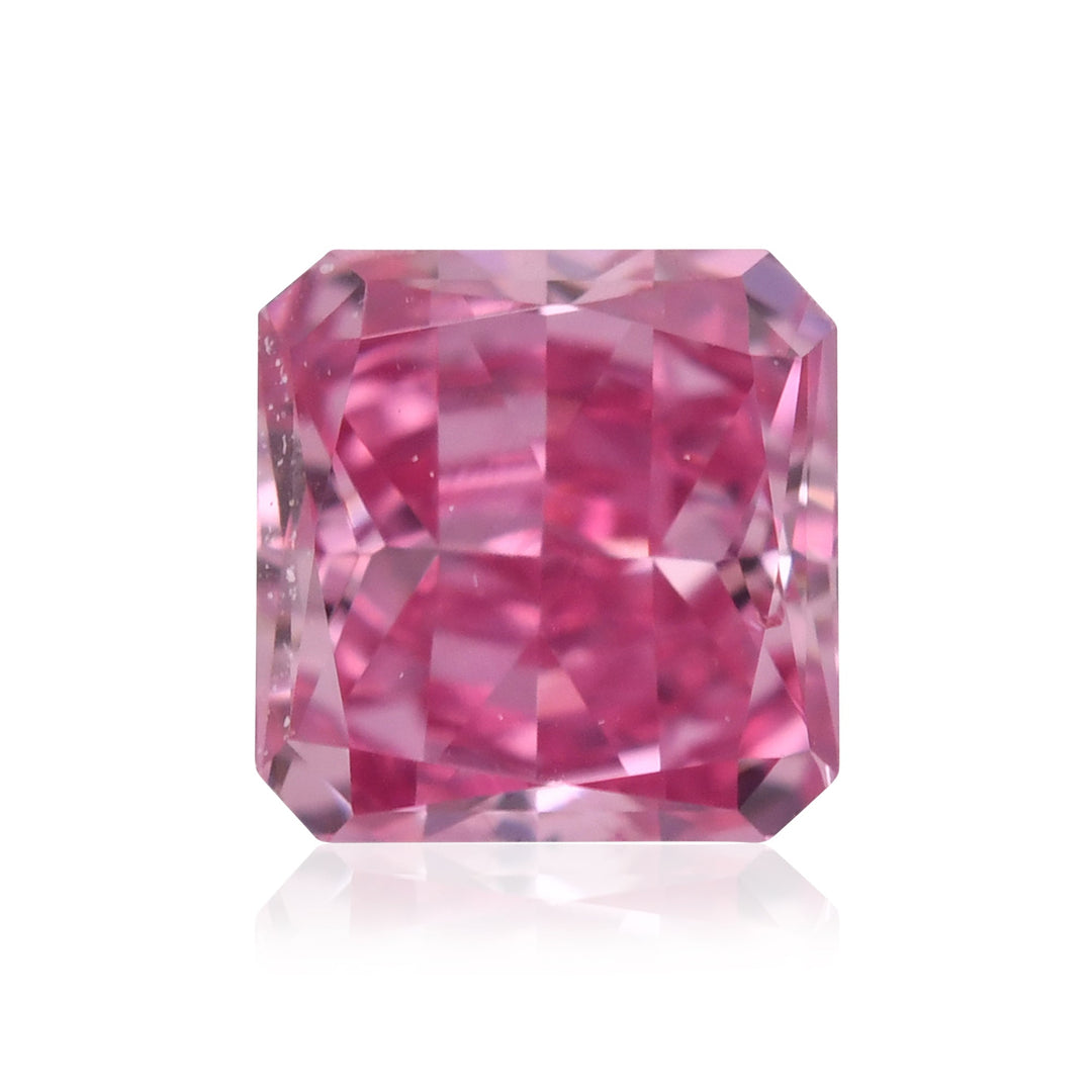 0.16 Carat Fancy Vivid Purplish Pink Radiant Diamond VS2 GIA