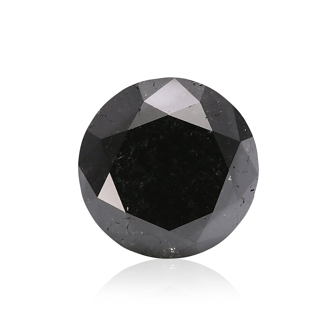 2.00 Carat Fancy Black Round Brilliant Diamond  GIA