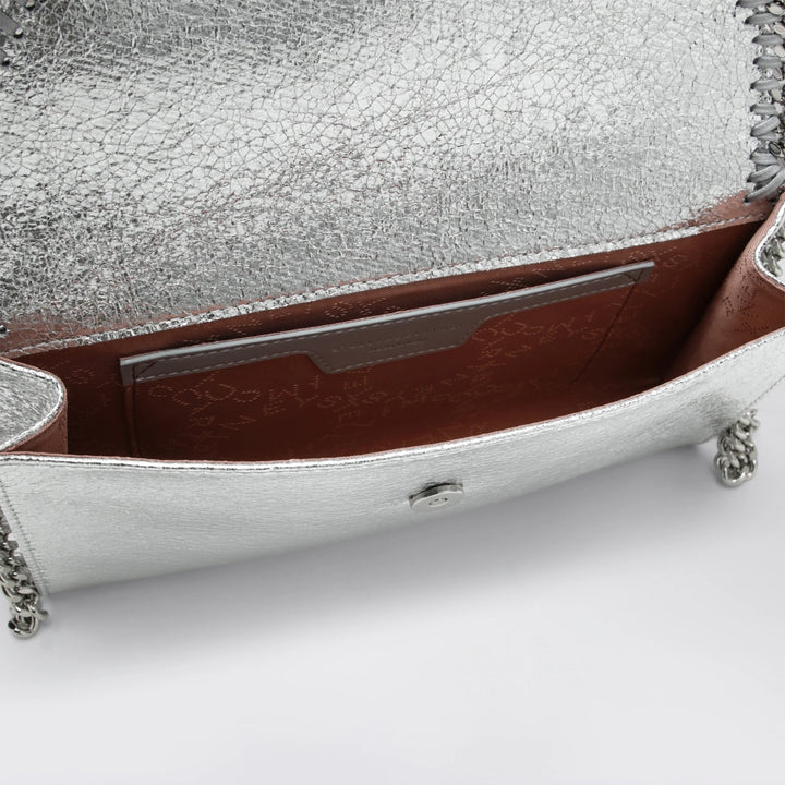 Stella McCartney - Falabella metallic silver crossbody wallet bag