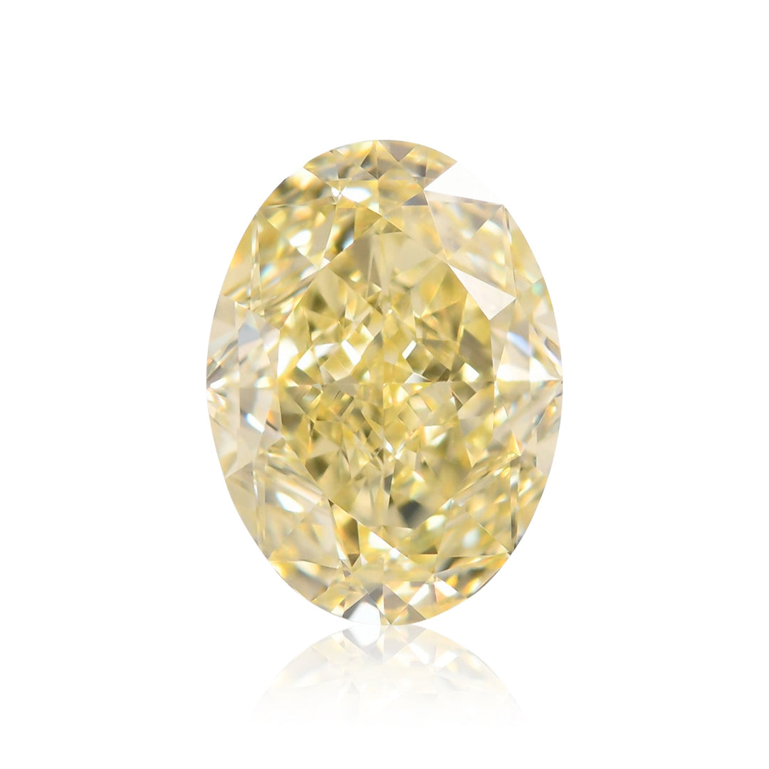 1.21 Carat Fancy Light Yellow Oval Diamond VS1 GIA