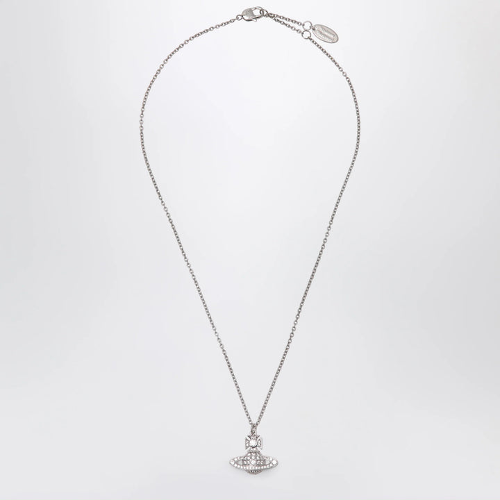 Vivienne Westwood - Orb pendant necklace in platinum with crystals