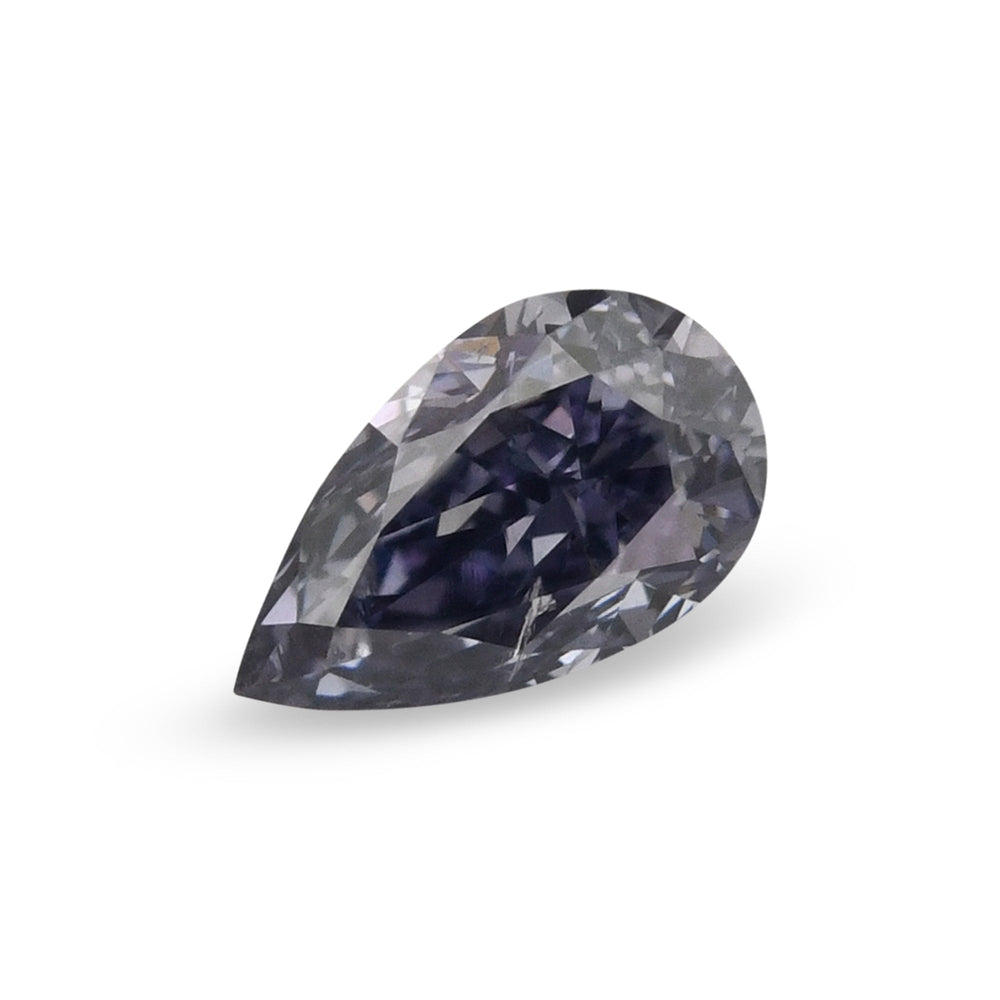 0.20 Carat Fancy Gray Violet Pear Diamond I1 GIA