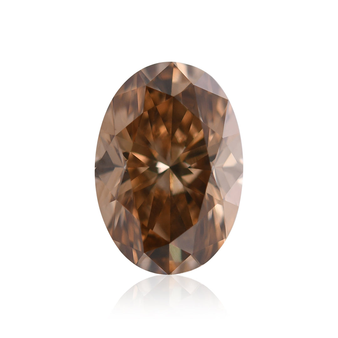 1.41 Carat Fancy Orange Brown Oval Diamond VS1 GIA