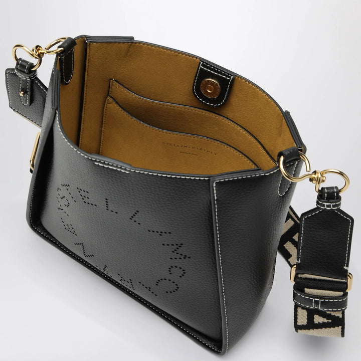 Stella McCartney - Square black crossbody bag with logo