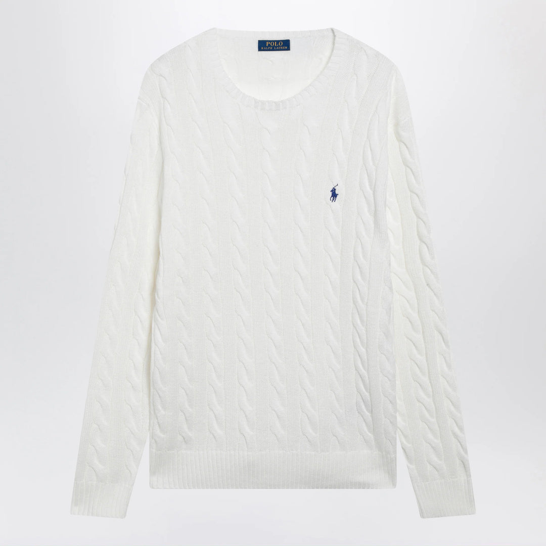 Polo Ralph Lauren - White cable-knit cotton sweater