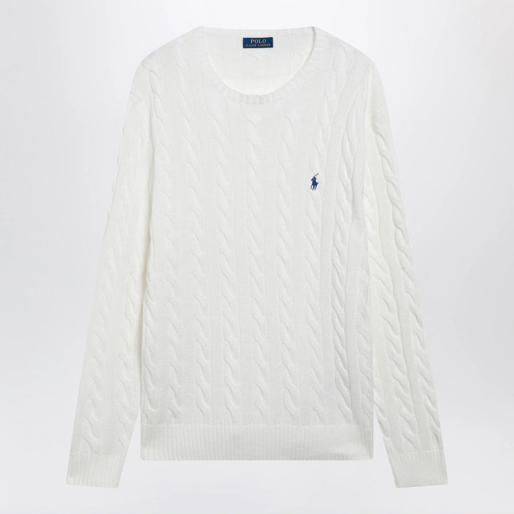 Polo Ralph Lauren - White cable-knit cotton sweater