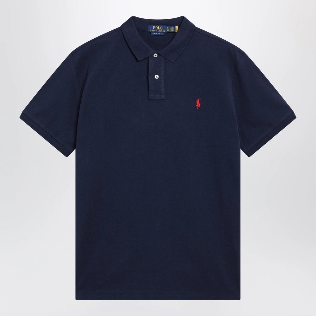 Polo Ralph Lauren - Navy cotton Custom Slim-Fit polo shirt