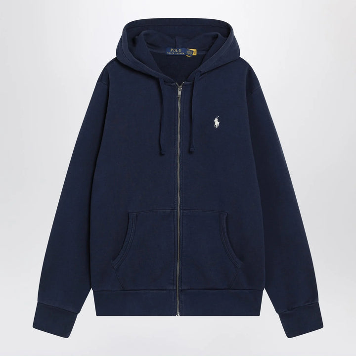 Polo Ralph Lauren - Navy blue cotton zip-up sweatshirt