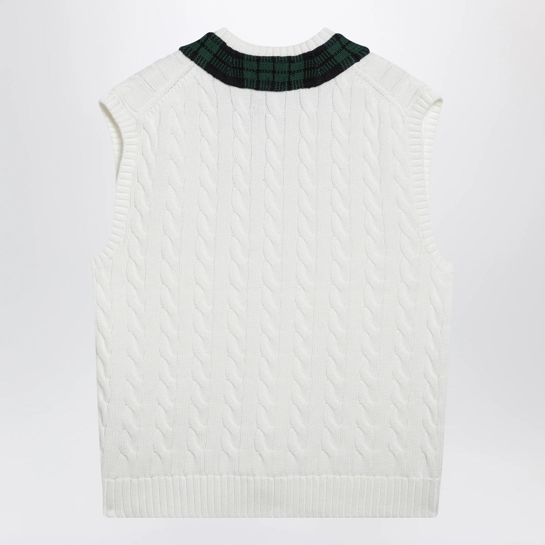 Polo Ralph Lauren - Cream cable-knit Relaxed-Fit vest