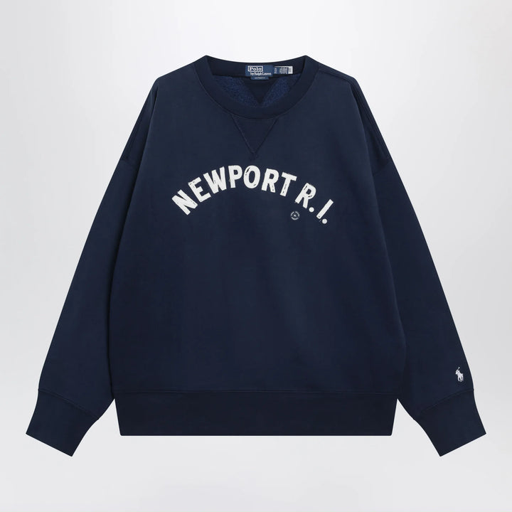 Polo Ralph Lauren - Navy sweatshirt with embroidery Vintage-Fit Brand Shirts &amp; Tops S
