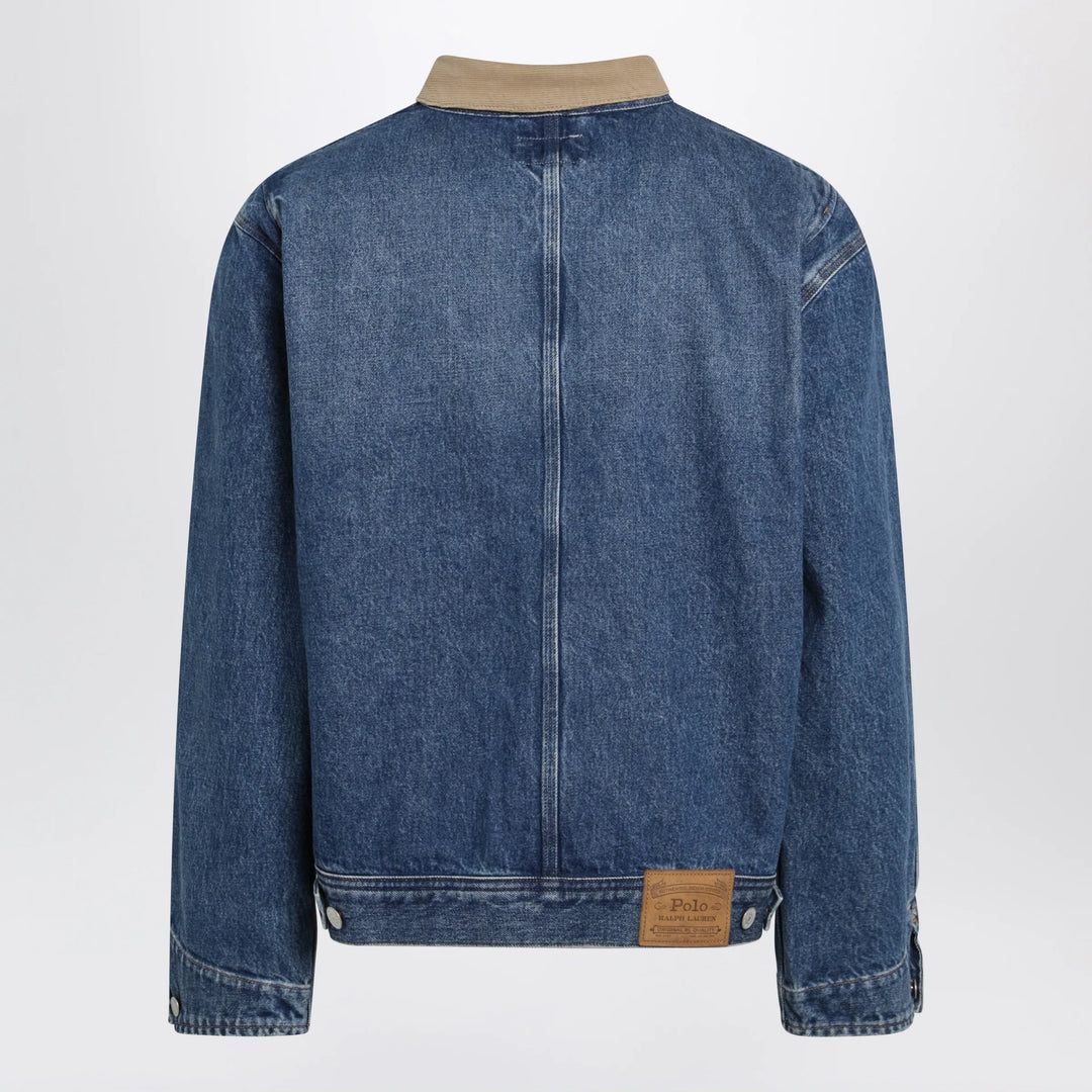 Polo Ralph Lauren - Blue denim jacket with ribbed collar