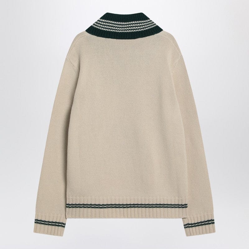 Knitwear Valentino Butter-coloured sweater with Le Chien de la Maison embroidery Brand